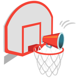 megaphone and basketball