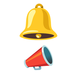 megaphone and bell