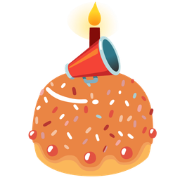 megaphone and birthday cake