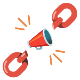 megaphone and chains