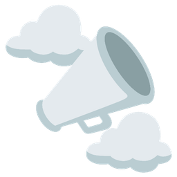 megaphone and cloud