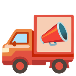megaphone and delivery truck