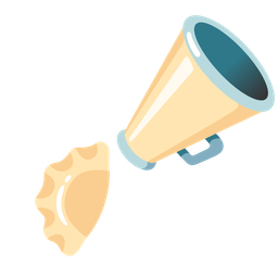 megaphone and dumpling