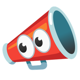 megaphone and eyes