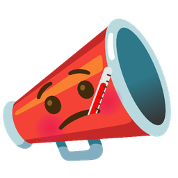 megaphone and face with thermometer