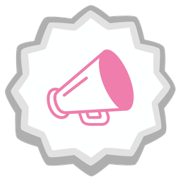 megaphone and fish cake with swirl