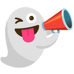 megaphone and ghost