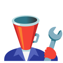 megaphone and hammer and wrench