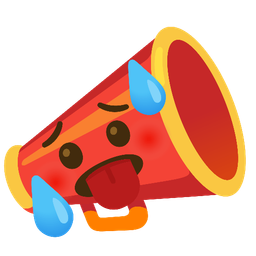 megaphone and hot face