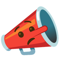 megaphone and lying face