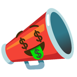 Megaphone and Money-mouth face