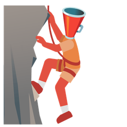 megaphone and mountain