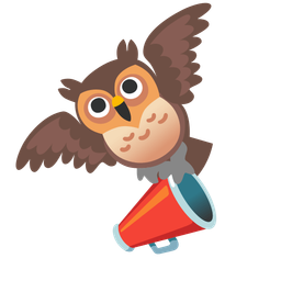 megaphone and owl