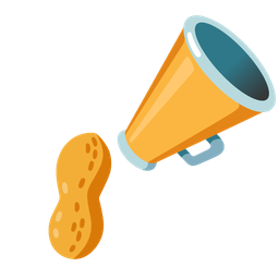 megaphone and peanuts