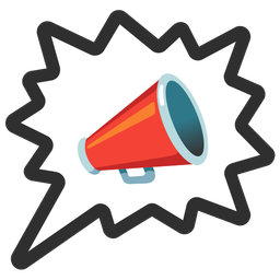 megaphone and right anger bubble