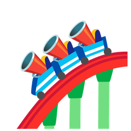 megaphone and roller coaster