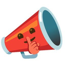megaphone and shushing face