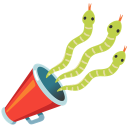 megaphone and snake