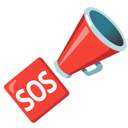 megaphone and SOS button