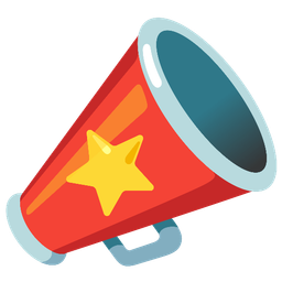 megaphone and star