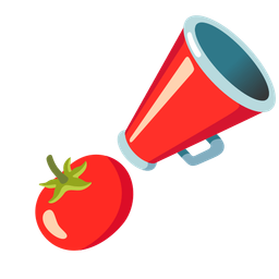 megaphone and tomato