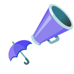 megaphone and umbrella