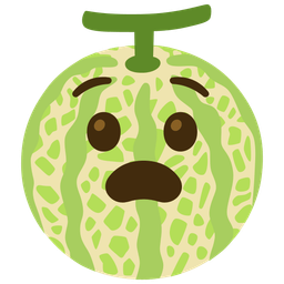 melon and anguished face