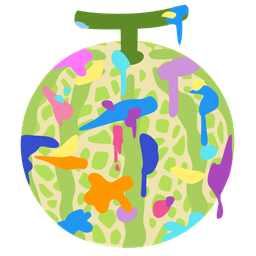 melon and artist palette