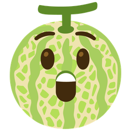 melon and astonished face