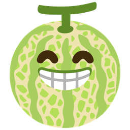 Melon and Beaming face with smiling eyes