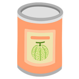 melon and canned food