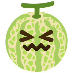 melon and confounded face