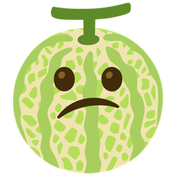 melon and confused face