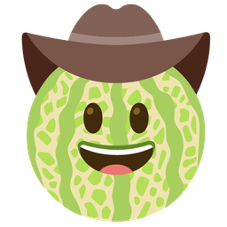 melon and cowboy hat face