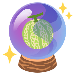 melon and crystal ball