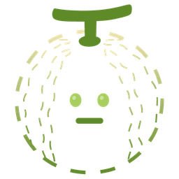 melon and dotted line face