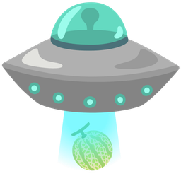 melon and flying saucer