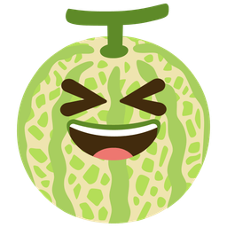 Melon and Grinning squinting face
