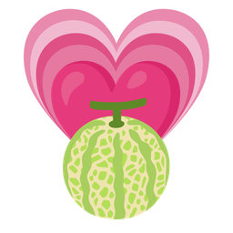 melon and growing heart
