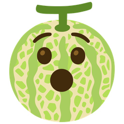 melon and hushed face