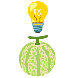 melon and light bulb