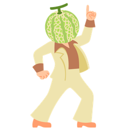 melon and mirror ball