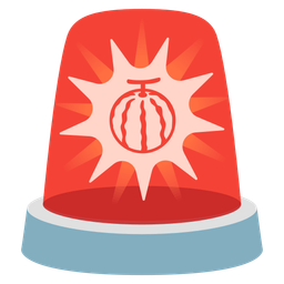 melon and police car light