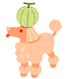 melon and poodle