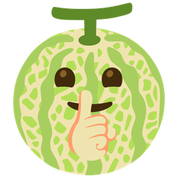 melon and shushing face