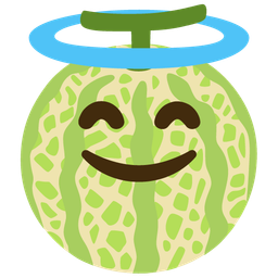 Melon and Smiling face with halo