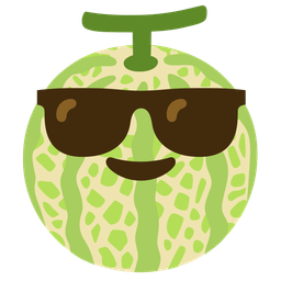 melon and smiling face with sunglasses