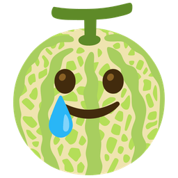 Melon and Smiling face with tear