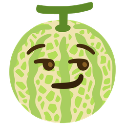 melon and smirking face