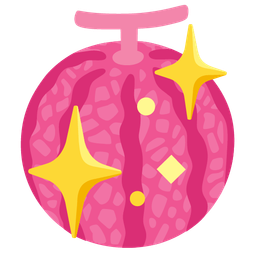 melon and sparkling heart